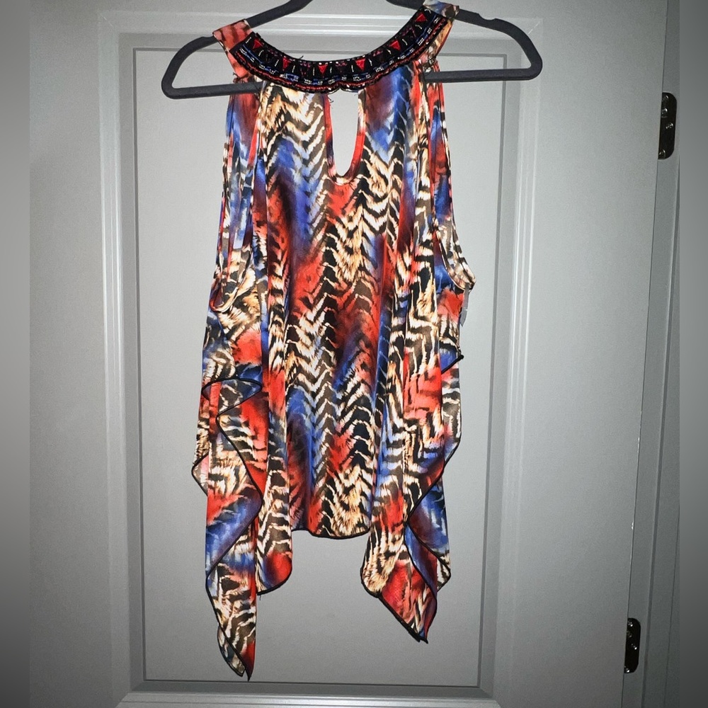 Animal Print Sheer Shirt